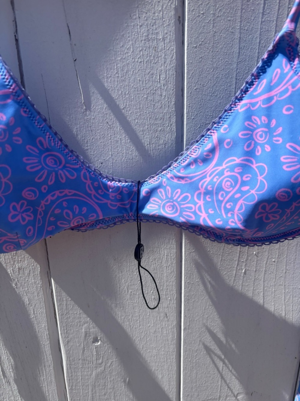 Blackbough Lazy Paisley String Bikini Top Large NWT - Picture 5 of 9